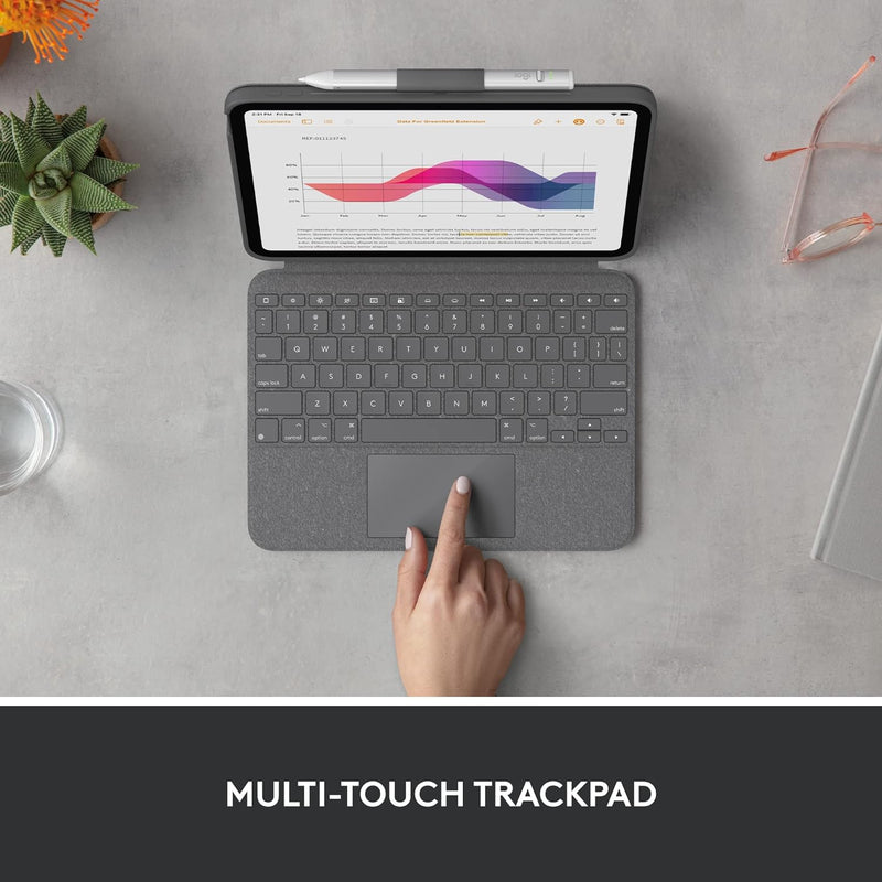 Logitech Combo Touch keyboard case with trackpad (for iPad 10.9" 10th generation) 920-011434 Original licensed