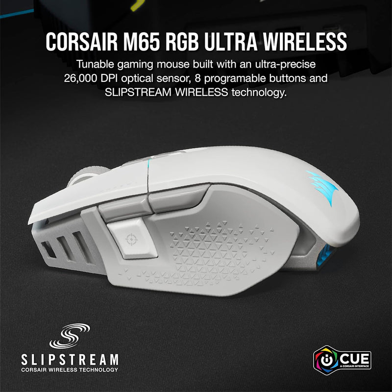 [New Year Offer] Corsair M65 RGB ULTRA Wireless Tunable FPS Gaming Mouse White CH-9319511-AP2