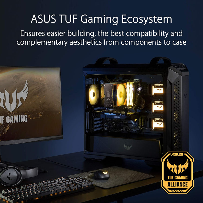 ASUS TUF Gaming GT501 (Black) ATX Tower Case supports EATX motherboards 