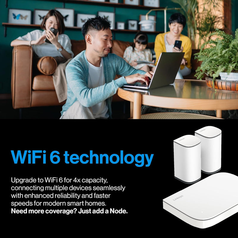 Linksys Velop Micro 6 AX3000 Dual Band Mesh Wireless Router LN1101-AH (3 years) 