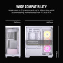 CORSAIR iCUE LINK 3500X RGB White 白色 Tempered Glass Mid-Tower Case CC-9011281-WW