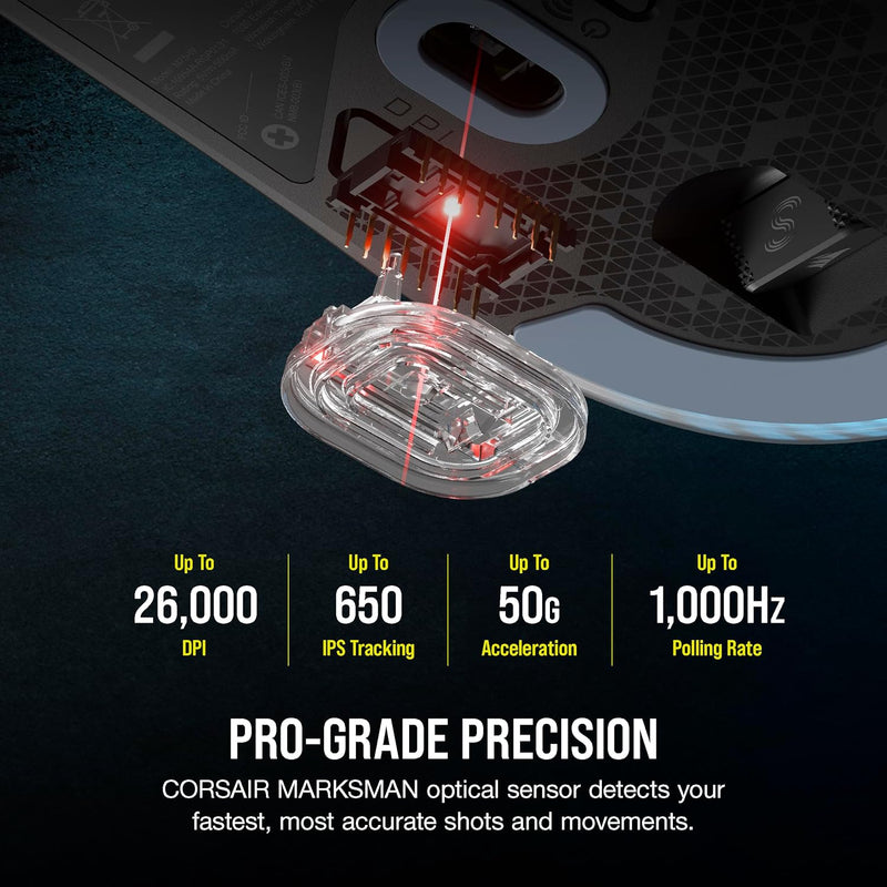 CORSAIR M75 WIRELESS Lightweight RGB 超輕量無線遊戲滑鼠 Black CH-931D010-NA