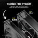 Corsair iCUE AF120 RGB SLIM 120mm PWM Fluid Dynamic Bearing Single Fan - Black 黑色 (單件裝) CO-9050162-WW