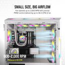 Corsair iCUE AF120 RGB SLIM 120mm PWM Fluid Dynamic Bearing Single Fan - White 白色 (單件裝) CO-9050164-WW