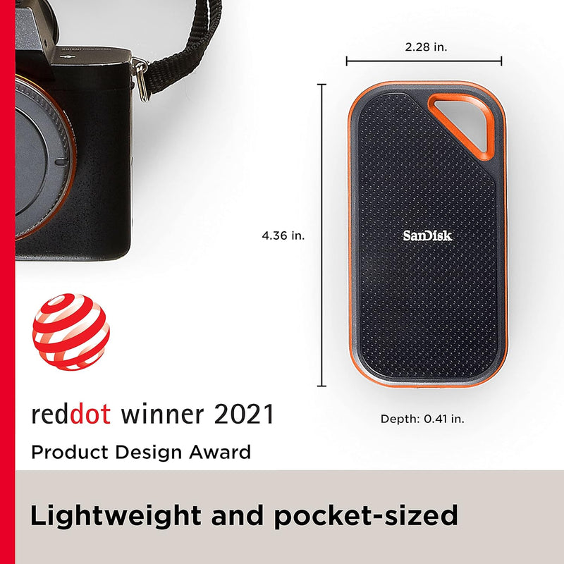 SanDisk 2TB Extreme Pro E81 V2 USB Type-C 3.2 Gen 2x2 Portable SSD SDSSDE81-2T00-G25
