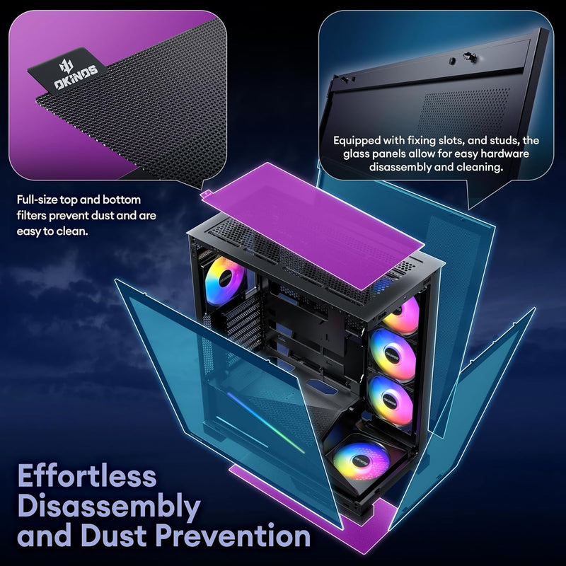 Okinos AQUA 9 ARGB ATX Case (OKICC-AQ9-ATXBA)