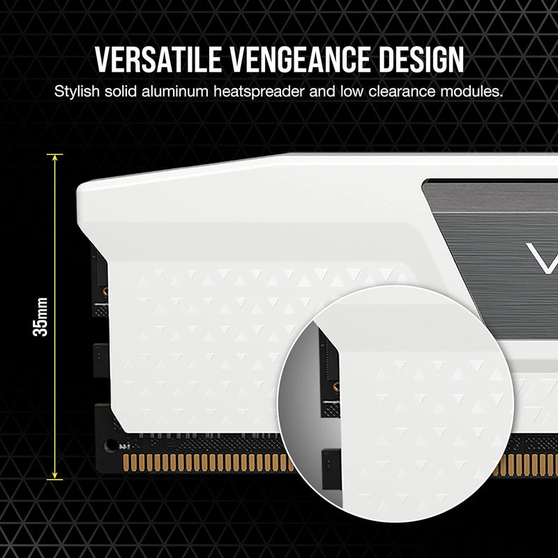 CORSAIR 32GB Kit (2x16GB) VENGEANCER White 白色 CMK32GX5M2E6000C36W DDR5 6000MHz Memory