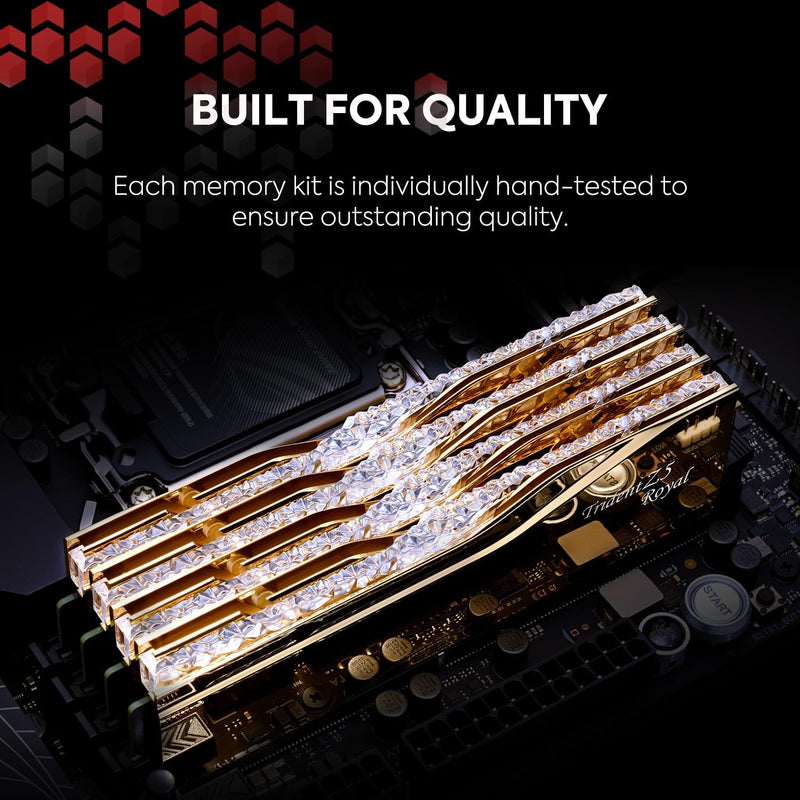G.SKILL 32GB Kit (2x16GB) Trident Z5 ROYAL RGB Gold 金色 F5-6400J3039G16GX2-TR5G DDR5 6400MHz CL30 Memory