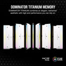 CORSAIR 64GB Kit (2x32GB) DOMINATOR TITANIUM RGB White 白色 CMP64GX5M2B6000Z30W DDR5 6000MHz CL30 Memory (AMD EXPO & Intel XMP 3.0)
