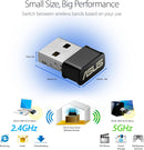 ASUS USB-AC53 nano AC1200 Dual Band WiFi USB Adapter (NE-AUSA53N) 無線網絡USB接收器