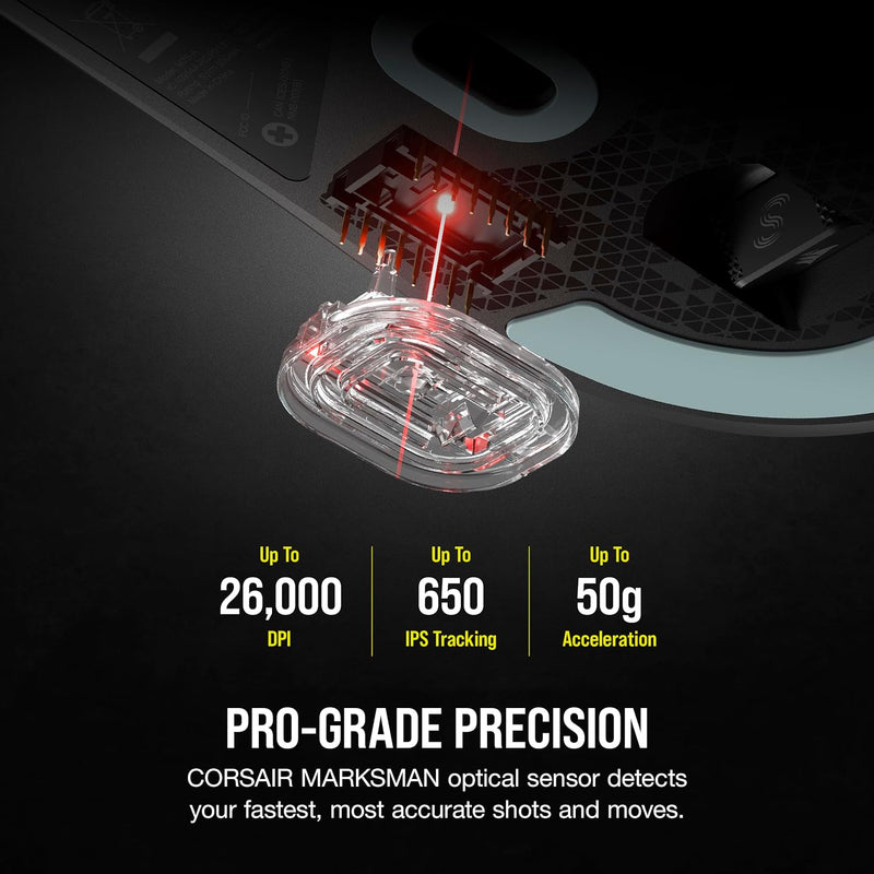 [Special Price] Corsair M75 AIR Wireless Ultra-Lightweight Wireless Gaming Mouse Black CH-931D100-AP 
