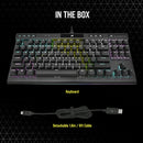 Corsair K70 RGB TKL CHAMPION Series Optical-Mechanical Gaming Keyboard with PBT DOUBLE SHOT PRO Keycaps CH-911901A-NA