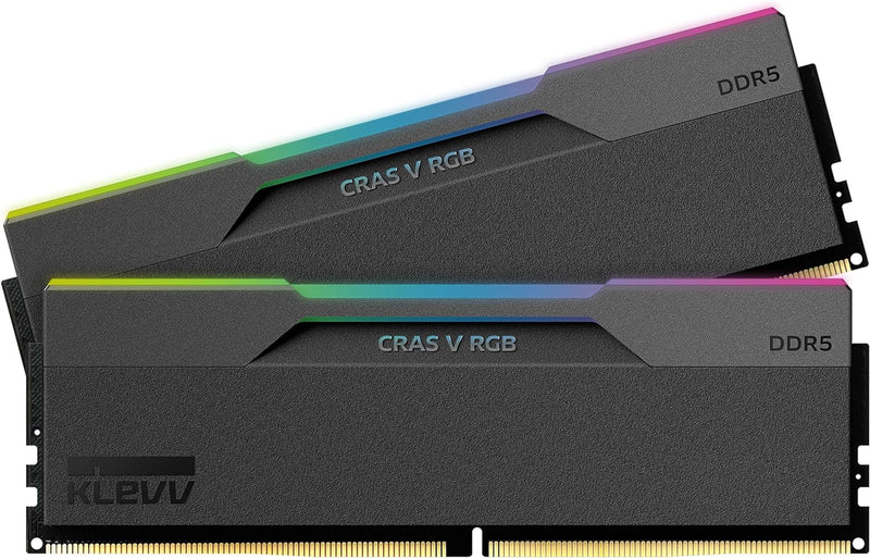 KLEVV CRAS V RGB DDR5 32GB (2x16GB) 6400MHz CL32 1.35V Gaming Desktop Memory SK Hynix Chip XMP 3.0 / AMD Expo Ready - Black KD5AGUA80-64A320G 