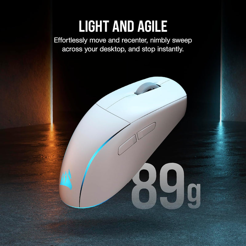 Corsair M75 WIRELESS Lightweight RGB ultra-lightweight wireless gaming mouse White CH-931D011-AP 