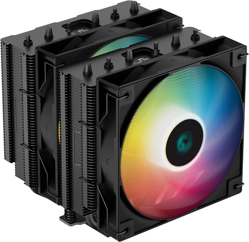 DeepCool AG620 ARGB CPU Cooler, 2 x 120mm Fans, 6 Copper Radiators Black