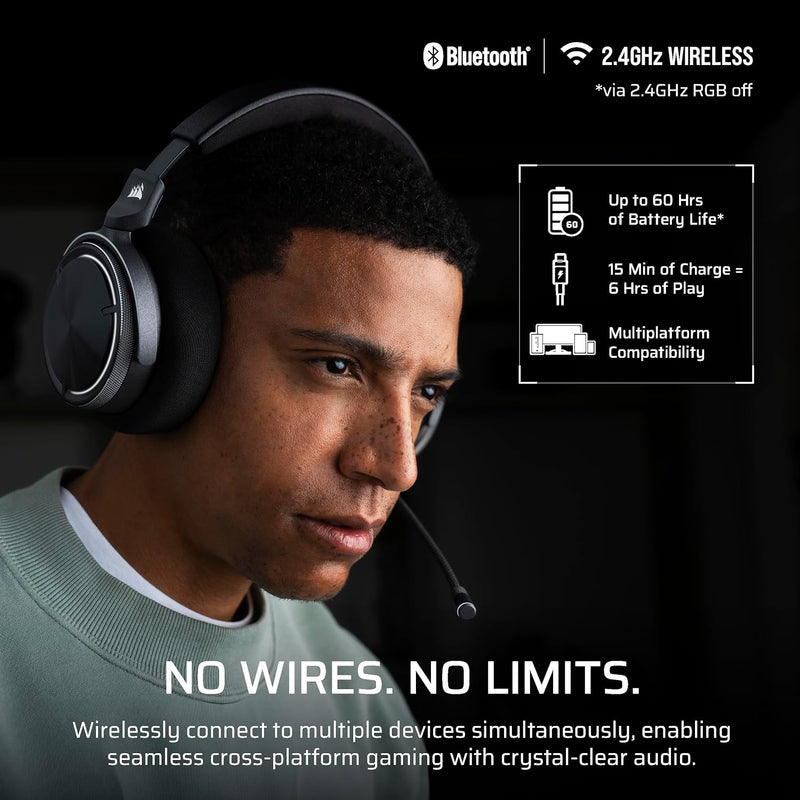 【優惠價】Corsair VIRTUOSO MAX Wireless Gaming Headphones Carbon Color 碳黑色 CA-9011372-WW
