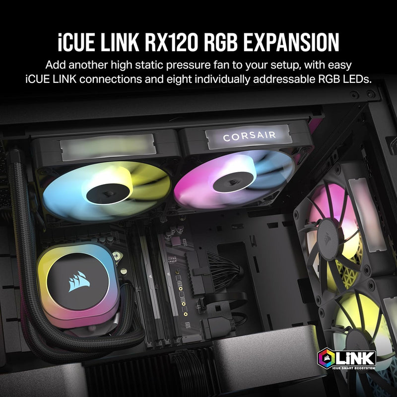 Corsair iCUE LINK RX120 RGB 120mm PWM Single Fan Expansion - Black 黑色 (單件裝) CO-9051017-WW