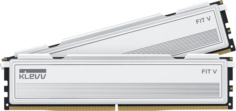 KLEVV Fit V White 白色 DDR5 32GB (2x16GB) 6400MHz CL32 Memory SK Hynix Chip AMD EXPO & Intel XMP 3.0 FV16X2-KD5AGU880-64A320F