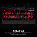 Corsair K68 Mechanical Gaming Keyboard - Red LED - CHERRY® MX Red CH-9102020-NA
