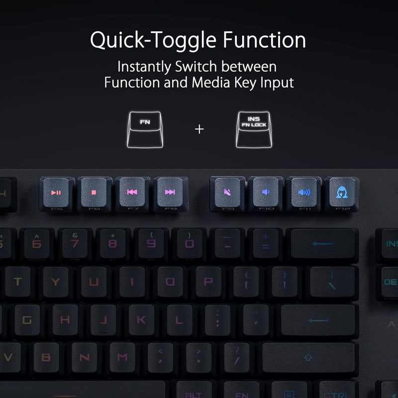 ASUS 華碩 ROG STRIX SCOPE RX TKL Deluxe Wireless 無線電競鍵盤 (青軸)(90MP02J2-BKUA00)