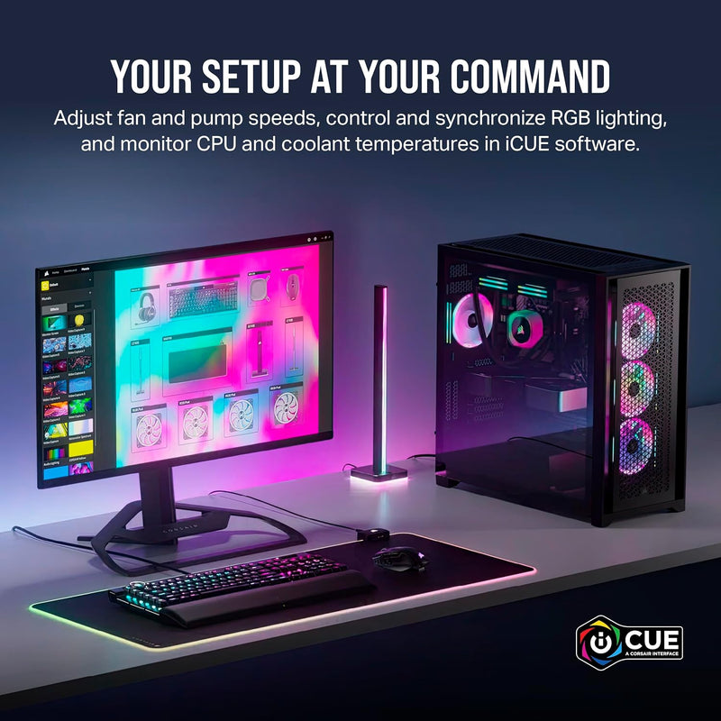 Corsair iCUE LINK QX120 RGB White 120mm PWM PC Case Fan Starter Kit with iCUE LINK System Hub (3-pack) CO-9051006-WW 