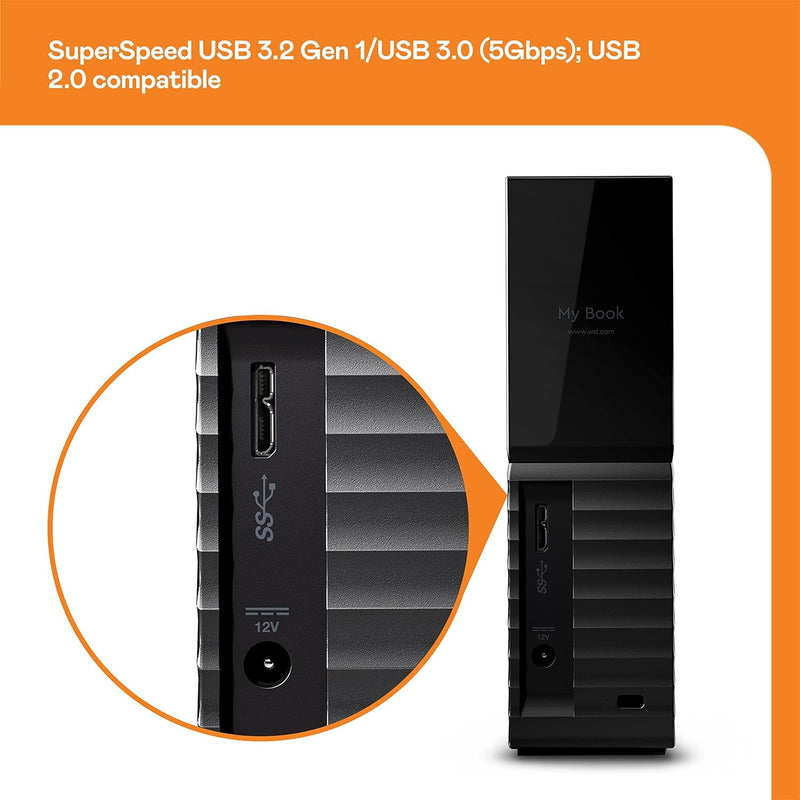 WD 26TB 3.5" My Book WDBBGB0260HBK USB 3.2 Gen 1 External Hard Drive