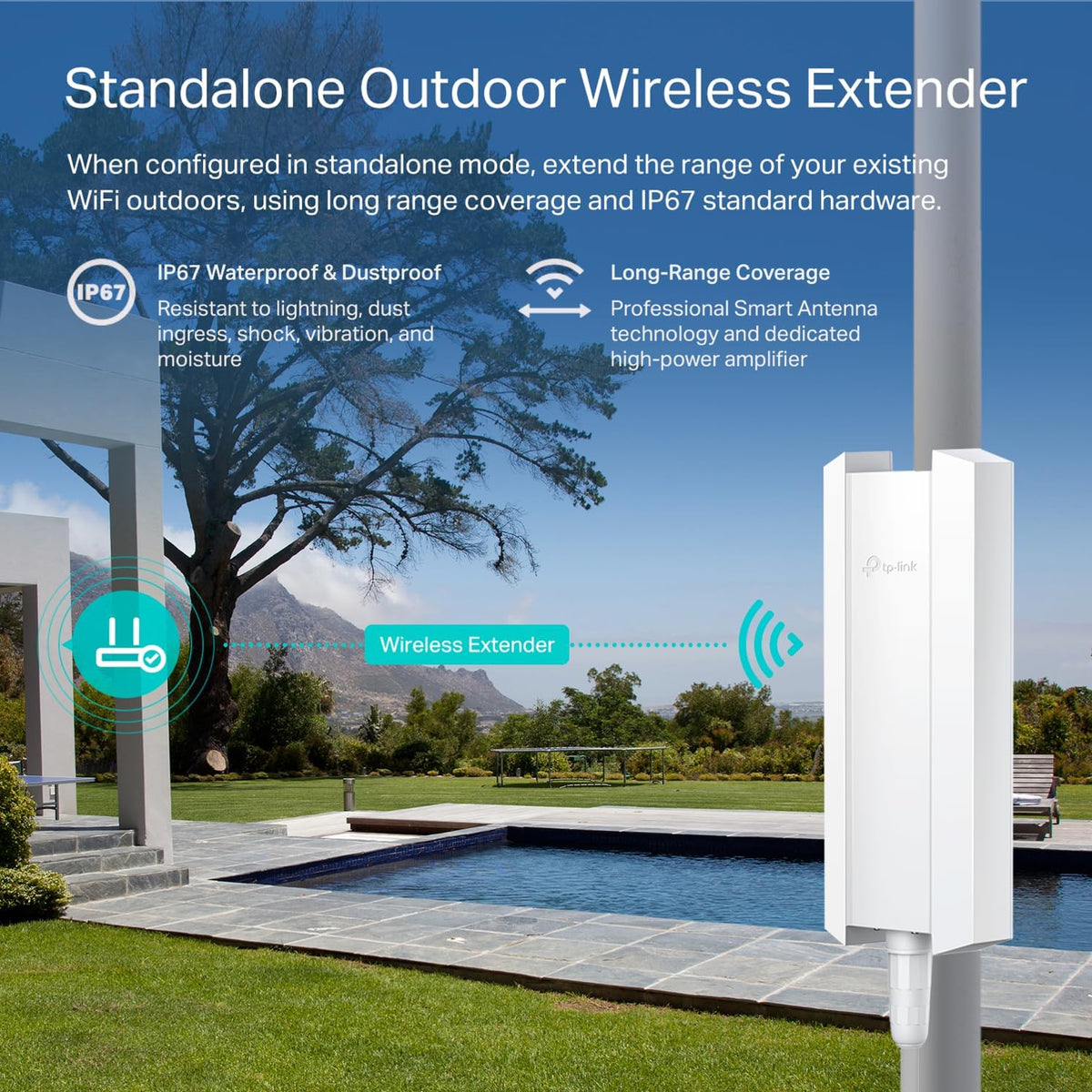 TP-Link EAP610-Outdoor AX1800 Indoor/Outdoor WiFi 6 Access Point (TP-N