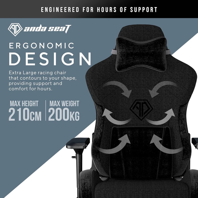 Anda Seat T-Pro 2 Series Premium (黑色) Gaming Chair 人體工學高背電競椅 (代理直送)
