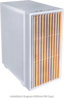 LIAN LI DAN Cases B4-mATX Vertical AeroDeck - White 白色 MATX Case B4-1W