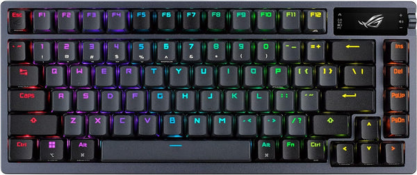 ASUS 華碩 ROG AZOTH NX 75% RGB (黑色)無線自組電競機械鍵盤 (茶軸)(90MP0317-BKUA01)