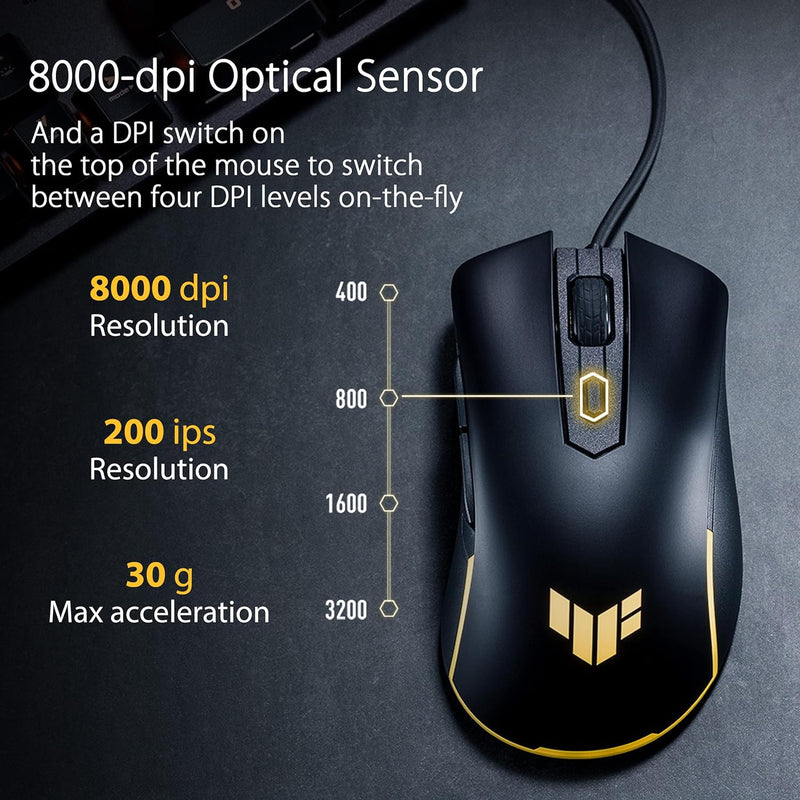 ASUS TUF Gaming M3 Gen II 59g ultra-lightweight 8000dpi wired gaming mouse