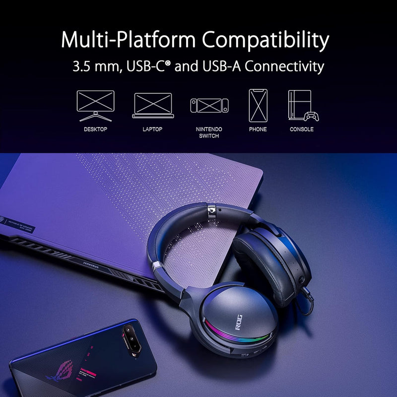 ASUS ROG Fusion II 500 AI降躁麥克風7.1 聲道電競耳機