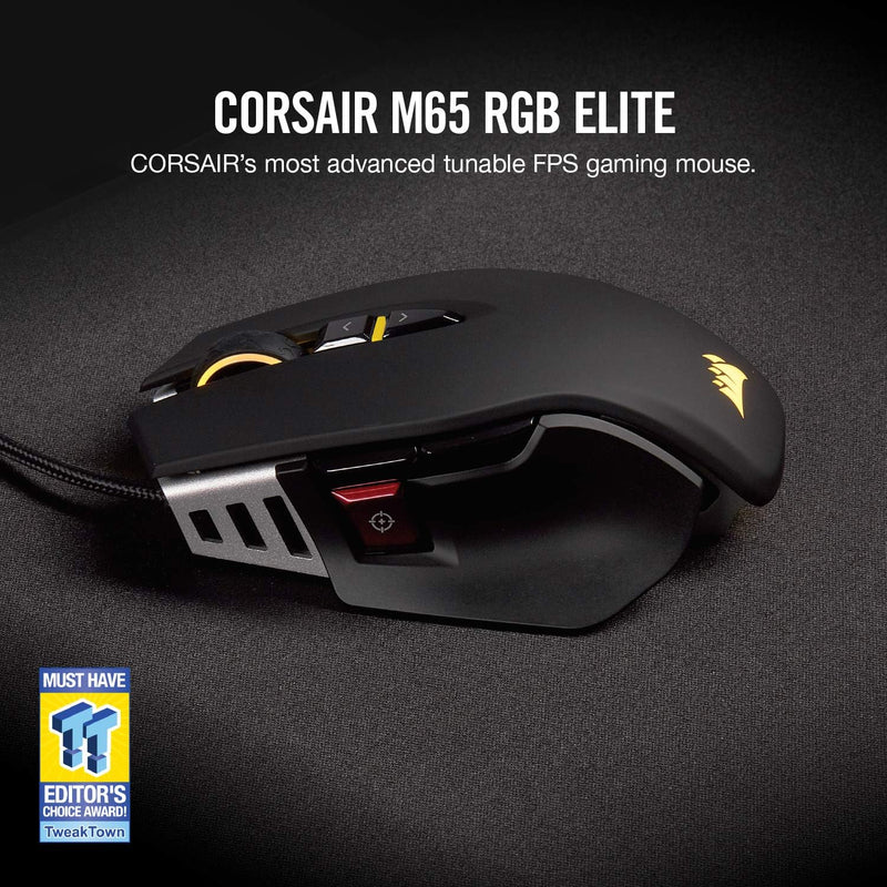 【CORSAIR 5月份電競產品優惠】Corsair M65 RGB ELITE Tunable FPS Gaming Mouse CH-9309011-AP