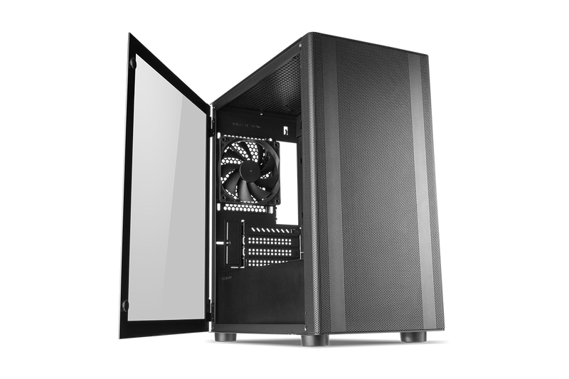 TECWARE Flatline Mini Tower Case (Black) TG mATX Case TWCA-FTLN-BK
