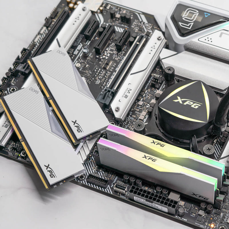 ADATA 32GB Kit (2x16GB) XPG LANCER RGB White AX5U7200C3416G-DCLARWH DDR5 7200MHz Memory AMD EXPO &amp; Intel XMP 3.0