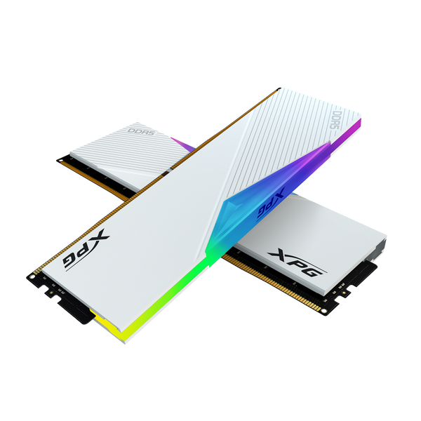 ADATA 32GB Kit (2x16GB) XPG LANCER RGB White AX5U7200C3416G-DCLARWH DDR5 7200MHz Memory AMD EXPO &amp; Intel XMP 3.0