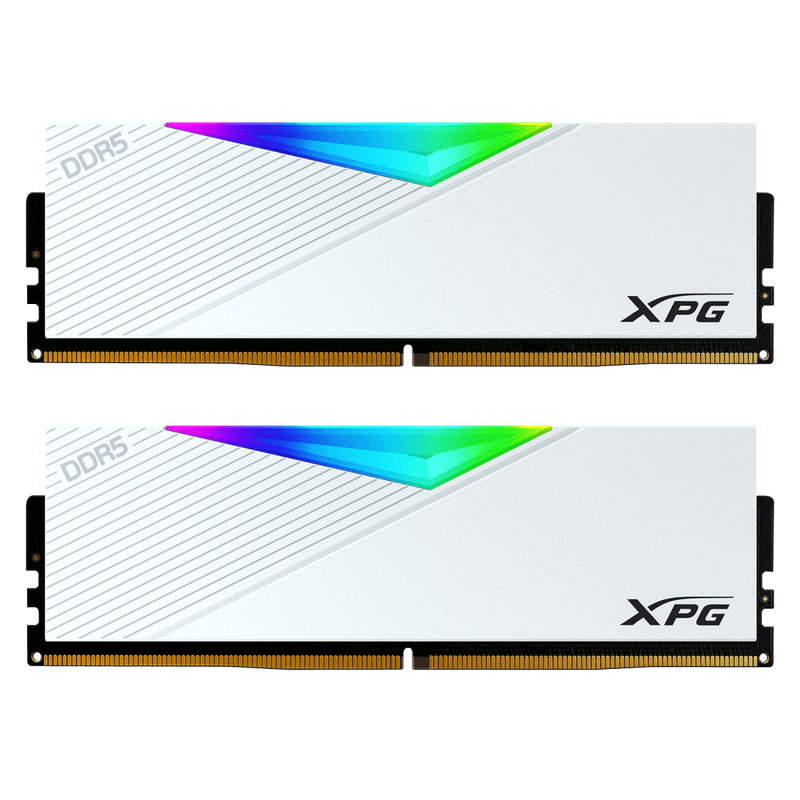 ADATA 64GB Kit (2x32GB) XPG LANCER RGB White AX5U6000C3032G-DCLARWH CL30 DDR5 6000MHz Memory 