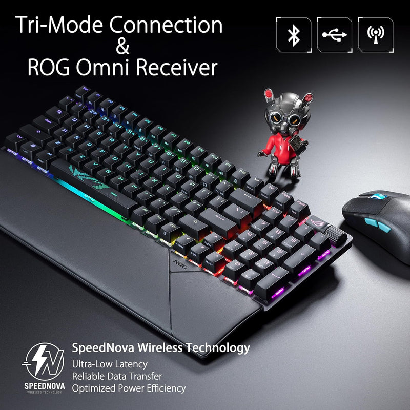 ASUS 華碩 ROG Strix Scope II 96 Wireless (黑色)無線機械式鍵盤 (Snow軸)(90MP037A-BKUA00)
