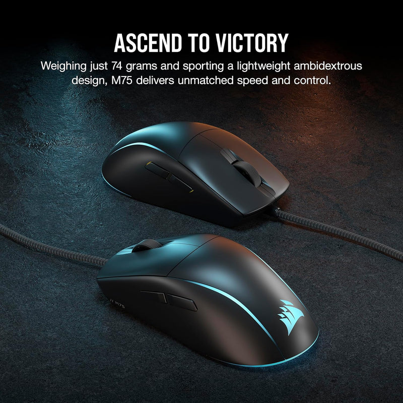 Corsair M75 Lightweight RGB ultra-lightweight gaming mouse CH-930D010-AP 