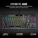 Corsair K70 RGB TKL CHAMPION Series Optical-Mechanical Gaming Keyboard with PBT DOUBLE SHOT PRO Keycaps CH-911901A-NA