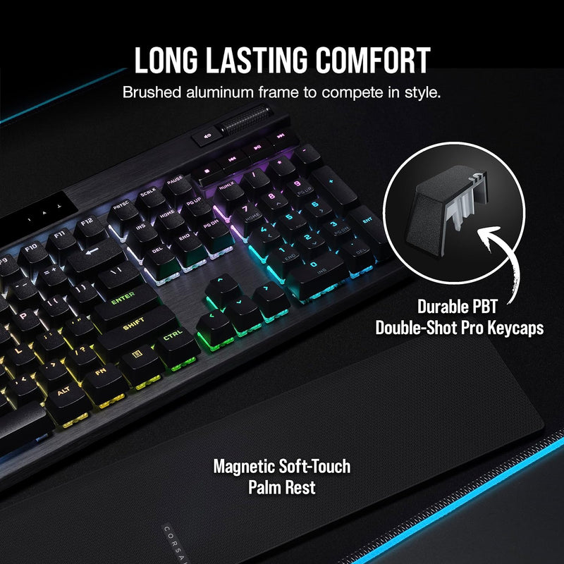 [New Year Offer] Corsair K70 RGB PRO Optical-Mechanical Gaming Keyboard with PBT DOUBLE SHOT PRO Keycaps CH-910941A-NA