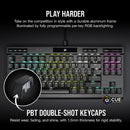 Corsair K70 RGB TKL CHAMPION Series Optical-Mechanical Gaming Keyboard with PBT DOUBLE SHOT PRO Keycaps CH-911901A-NA