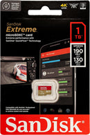 SanDisk 1TB Extreme microSD (V30 U3 A2 4K UHD 190MB/s) SDSQXAV-1T00-GN6MN 772-4526