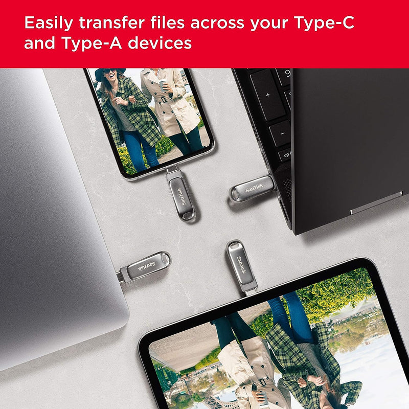 SanDisk 512GB SanDisk Ultra Dual Drive Luxe USB Type-C (Type-C and Type-A) 鋁金屬雙用隨身碟 SDDDC4-512G-G46 772-4319