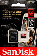 SanDisk 128GB Extreme Pro microSD (V30 UHS-I U3 A2 4K UHD 200MB/s) SDSQXCD-128G-GN6MA 772-4528