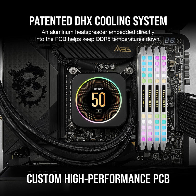 CORSAIR 32GB Kit (2x16GB) DOMINATOR PLATINUM RGB White 白色 CMT32GX5M2X6200C36W DDR5 6200MHz Memory