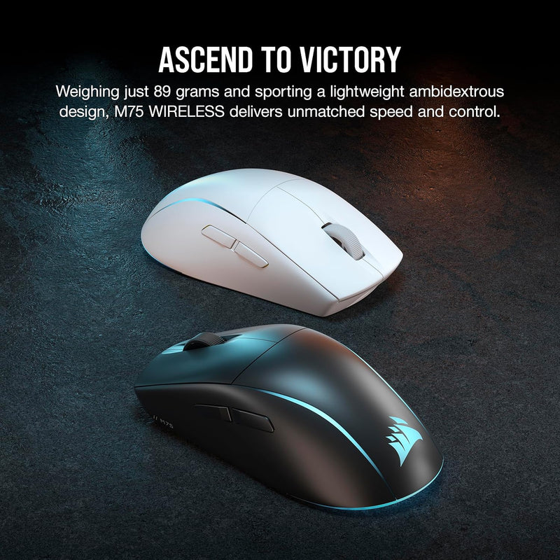Corsair M75 WIRELESS Lightweight RGB ultra-lightweight wireless gaming mouse White CH-931D011-AP 