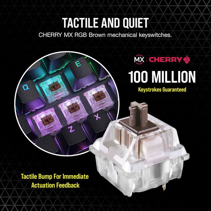 CORSAIR K70 RGB PRO Mechanical Gaming Keyboard with PBT DOUBLE SHOT PRO Keycaps - CHERRY® MX Brown CH-9109412-NA