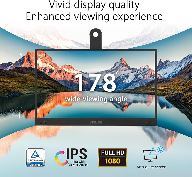 [Latest Product] ASUS 15.6" ZenScreen MB166CR FHD IPS (16:9) Portable Screen 