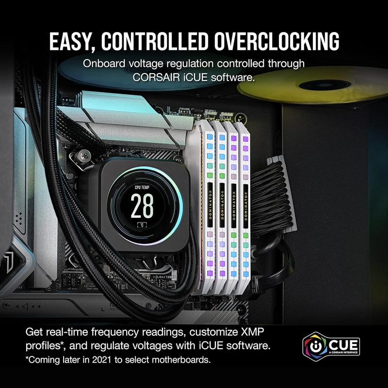 CORSAIR 32GB Kit (2x16GB) DOMINATOR PLATINUM RGB White 白色 CMT32GX5M2X6200C36W DDR5 6200MHz Memory